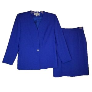 Vintage SuitsMe Suit Set, 2pc, Sz 6P, Bright Blue